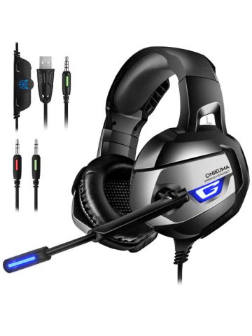 Gaming Headset For Ps4, Xbox One, Nintendo Switch, Pc. Over Ear Gaming Headset With 7.1 Stereo Surround Sound, Led Lights