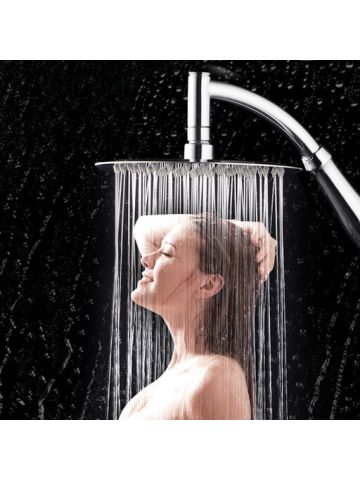 High Turbo Pressure Shower Head Bathroom Hand Large Rainfall Water Saving Filter
