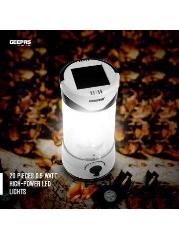 Geepas 10W Rechargeable Emergency Lantern, 10 Hours Working Time, Suitable for Power Outages, Hiking and Camping