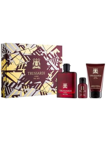 Trussardi Uomo The Red For Men EDT 100ml+100ml Sg+50ml Beard Soap Set