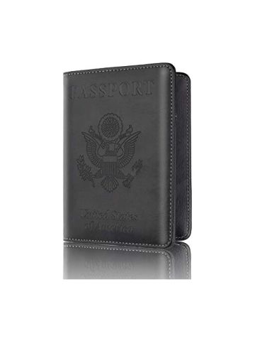 Leather Passport Holder Wallet Cover Case Rfid Blocking Travel Wallet