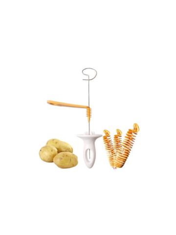Delidge 1pc 3 String Rotate Potato Slicer Stainless Steel  Plastic Twisted
