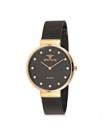 Spectrum Black Mesh Band  Wrist Watch 93681L-1