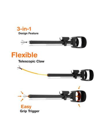 ODII 50450 Powerful Claw And Magnet Pick-Up Pro Tool With Detachable LED Light, 36 Inches