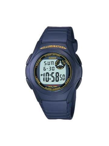 Casio Men's Silicone Digital Watch F-200W-2BUDF