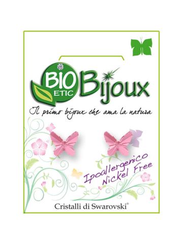 Bio Etic Bijoux Italy Earring Bat 8mm Light Rose