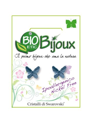 Bio Etic Bijoux Italy Earring Bat 8mm Denim Blue