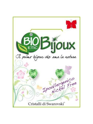Bio Etic Bijoux Italy Earring Heart 5X5. 5mm Peridot