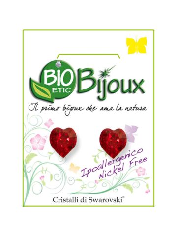 Bio Etic Bijoux Italy Earring Heart 8X8. 8mm Light Siam