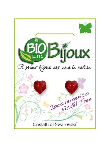 Bio Etic Bijoux Italy Earring Heart 6X6. 6mm Light Siam