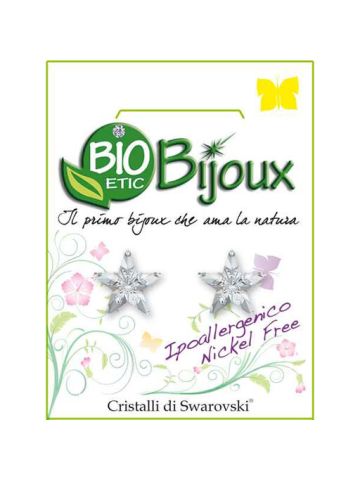Bio Etic Bijoux Italy Earring Star 10mm Crystal