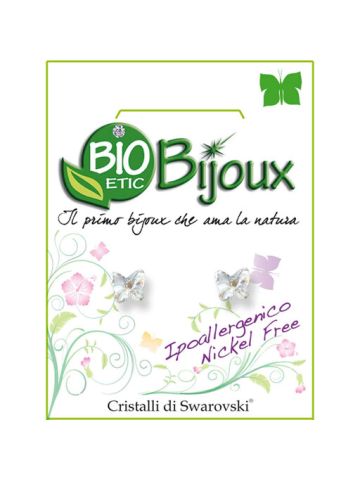 Bio Etic Bijoux Italy Earring Butterefly 5mm Crystal