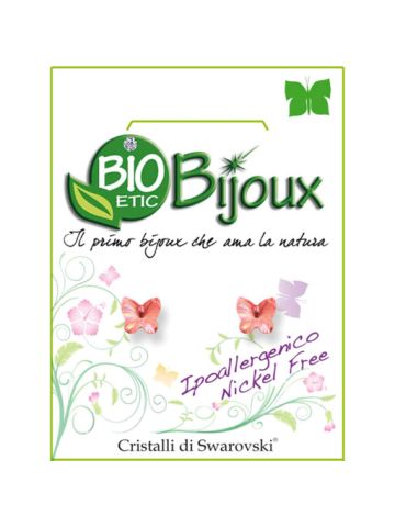 Bio Etic Bijoux Italy Earring Butterfly 5mm Rose Peach