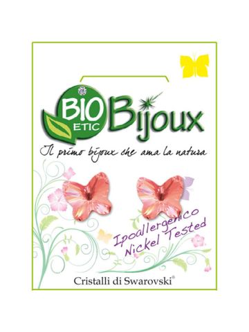 Bio Etic Bijoux Italy Earring Butterfly 10mm Rose Peach, Bioetic