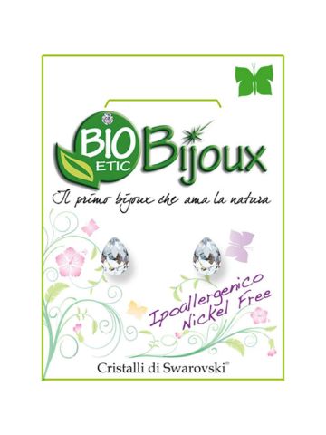 Bio Etic Bijoux Italy Earring Goccia 6mm Crystal