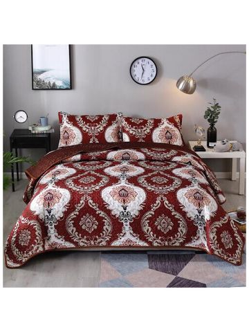 King Size Summer Blanket, Maroon Bohemia Design