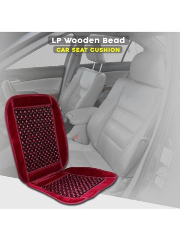 LP Wooden Bead Car Seat Cushion Maroon