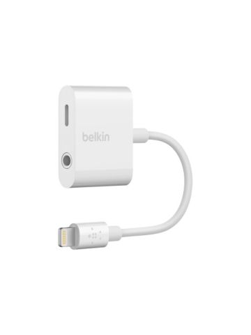 Belkin - Auxiliary Audio + Charge RockStar- White