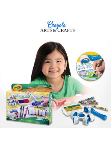 Crayola Washable Roll & Stamp Kit Fun For Arts & Crafts For Kids 3+Ages