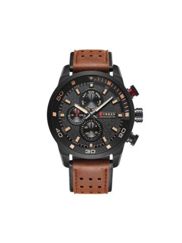 Curren Sports Leather Chronograph Watch WT-CU-8250-B