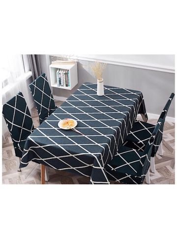Table Cloth 140x180 Cm With Dining Chair Cover, 5 Pieces Set, Graphic  Design