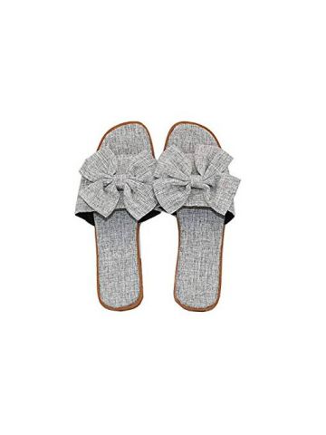 Y&D Silver Moccasin Slipper For Women