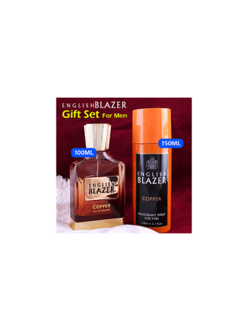 English Blazer Copper EDT 100ML+ Body Spray 150ML 2Pcs Gift Set For Men