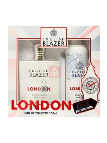 English Blazer London EDT 100ML+ Free Deodorant Spray 150ML 2Pcs Gift Set For Men