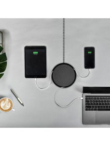 Native Union Eclipse  3 Port USB Charger Including One USB C Port with Touch Sensor Light Slate