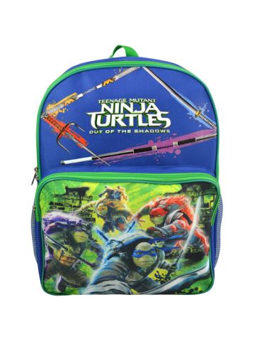 TMNT  16 Backpack With 1 Large Lower Front Pocket & 2 Mesh Side Pockets