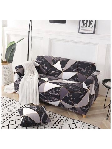 Strechable Sofa Cover, One Seater Rhombus Design