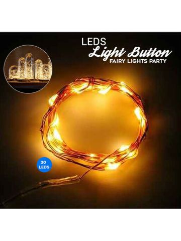 Makibes 2M 20 Leds Light Button Battery Operated Led Copper Wire