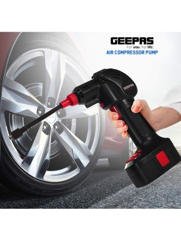 Geepas Cordless Tyre Inflation Portable Automatic Air Compressor Pump