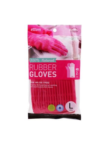 Lock & Lock Rubber Gloves 39Cm Pink