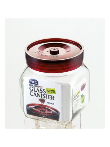 Lock & Lock Breathing Glass Square Canister 900Ml