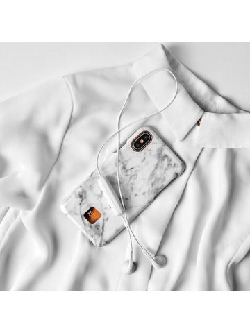 Happy Plugs Slim Case For iPhone  Xs/x  White Marble