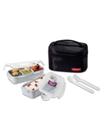 Lock & Lock Lunch Box 2P Set Black Bag  350Ml