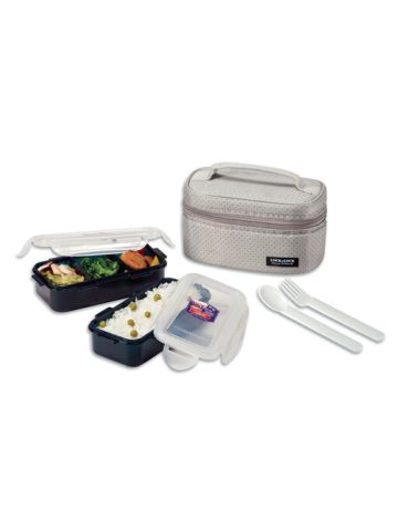 Lock & Lock Lunch Box 2P Set Gray Bag  350Ml