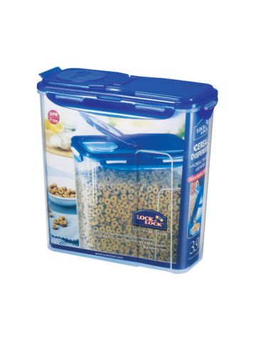 Lock & Lock Cereal Dispenser Food Container Clear/Blue 3.9L