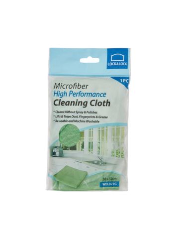 Lock & Lock Microfiber Hi Performance Cleaning Cloth 30X32Cm Green