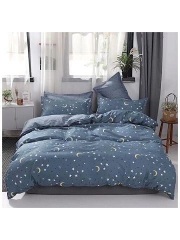 Double Star And Moon Design, Bedding Set Of 6 Pieces
