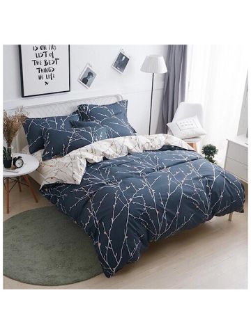 Double Size, Twig Design, Bedding Set Of 6 Pieces