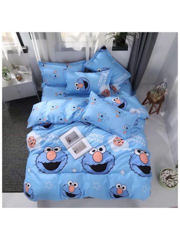 Single Size, Elmo Design, Bedding Set Of 4 Pieces