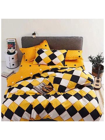 King Size, Diamond Design, Bedding Set Of 6 Pieces
