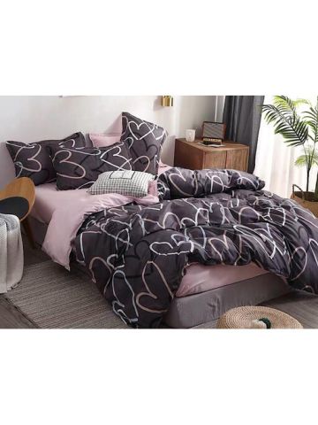 Deals For Less - Heart Design, Double Size, Bedding Set Of 6 Pieces
