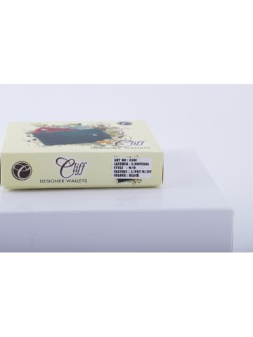 Cliff Collection Leather Wallet Black Zip PKT 810C
