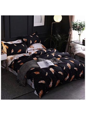 Deal For Less - Single Size , 4-Piece Bedding Set - Feather Design
