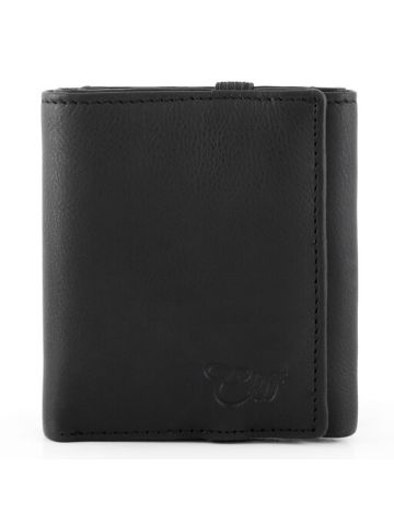 Cliff Designer Wallet Elastic Black Leather 305