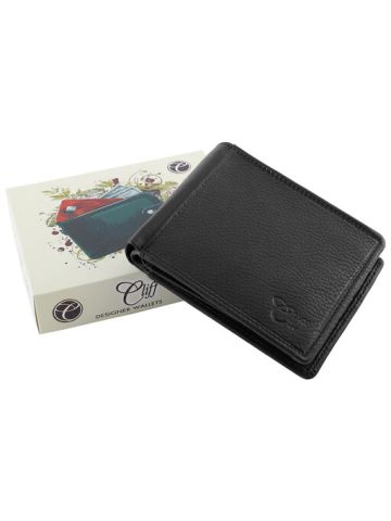 Cliff Designer Wallet FLAB Black With Design 122B