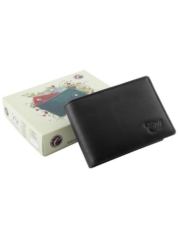 Cliff Leather Collection Wallet Black Super Design 127B